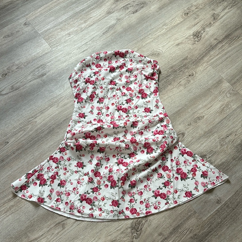 pink floral dress